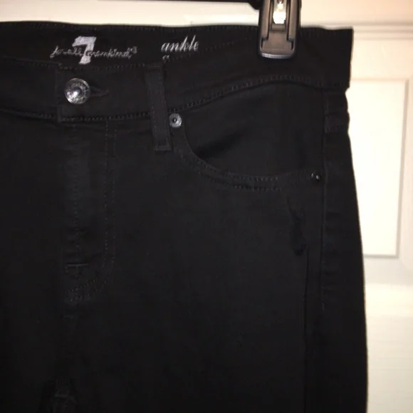 7 For All Mankind Distressed Ankle Jeans With Stretch - Picture 3 of 16